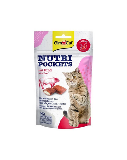 GIMCAT Nutri Pockets with Beef 60 g marhahússal