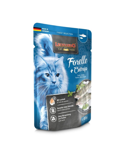 LEONARDO Finest Selection Pisztráng és macskamenta 85 g
