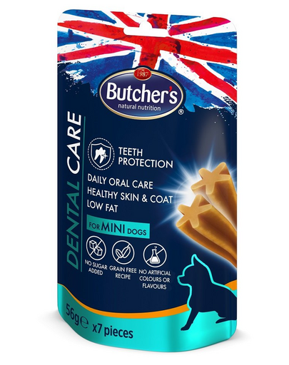 BUTCHER'S Butcher's Dental Care for Mini Dogs 56g denstist finomságok miniatűr kutyafajták számára
