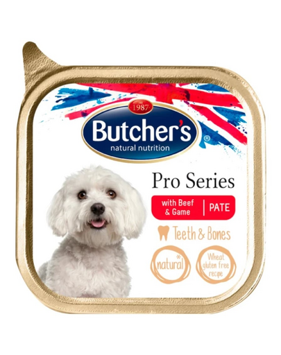 BUTCHER'S Pro Series Teeth&Bones marha- és vadhús pástétom 150 g