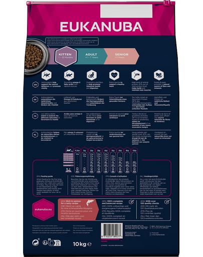 EUKANUBA Grain Free Kitten Lazac 10 kg növekvő cicáknak