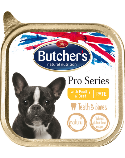 BUTCHER'S Pro Series Teeth&Bones baromfi- és marhapástétom 150 g