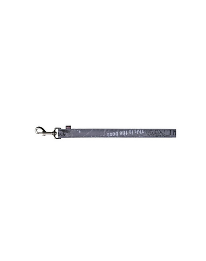 TRIXIE Póráz "Modern art this is the boss adjustable lead" XL 1 m - 25 mm szürke