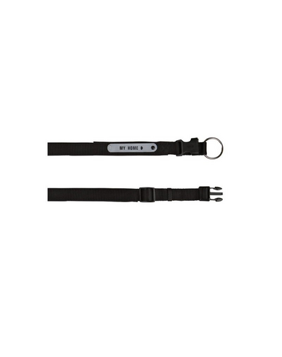 TRIXIE Nyakörv címtartóval  S 30 – 35 cm - 20 mm fekete