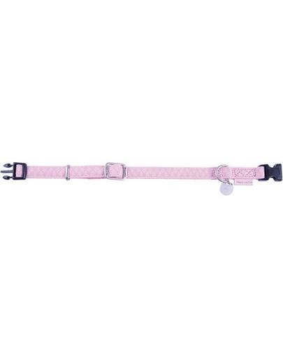 ZOLUX Állítható nyakörv mac leather 20 mm rózsaszín