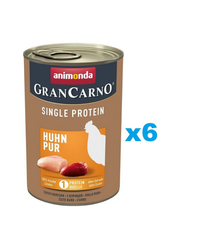 ANIMONDA GranCarno Single Protein Adult Chicken Csirke felnőtt kutyáknak 6x400 g
