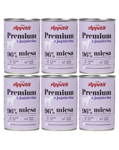 COMFY APPETIT PREMIUM Bárányhússal 6x400 g
