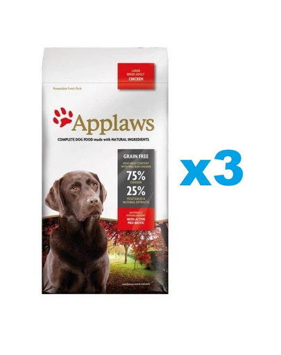 APPLAWS Adult Dog Large Breed Chicken 6 kg (3x2 kg) csirkével nagytestű felnőtt kutyáknak