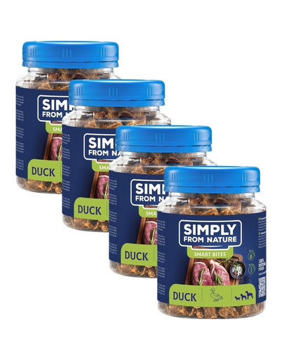 SIMPLY FROM NATURE Smart Bites Kacsa tréner kutyáknak 4x130 g