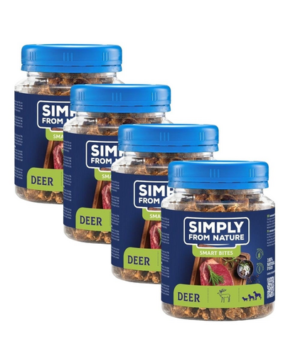 SIMPLY FROM NATURE Smart Bites Szarvas falatkák kutyáknak 4x130 g