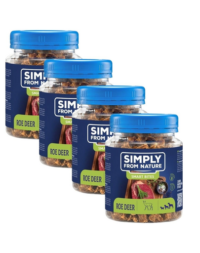 SIMPLY FROM NATURE Smart Bites Szarvas rágcsálnivaló kutyáknak 4x130 g