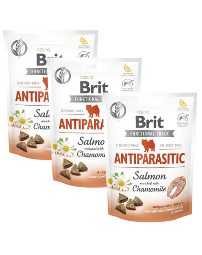 BRIT Care Dog Functional snack antiparasitic 3x150 g lazac parazitaellenes kezelések