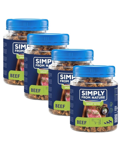 SIMPLY FROM NATURE Smart Bites Marhahús edzők kutyáknak 4x130 g