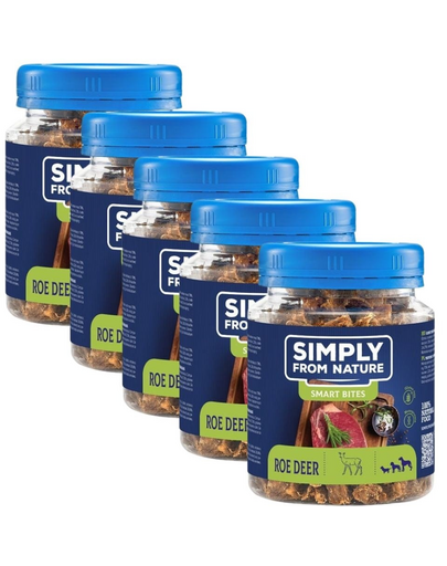 SIMPLY FROM NATURE Smart Bites Tréning falatkák őzbakkal kutyáknak 5x130 g