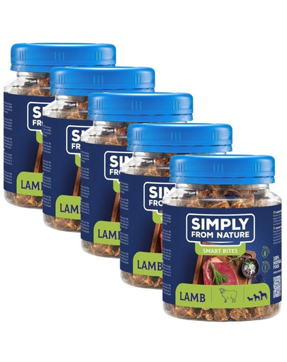 SIMPLY FROM NATURE Smart Bites Bárány edzők kutyáknak 5x130 g