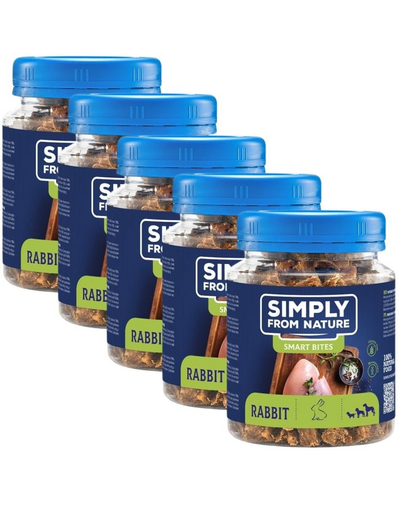 SIMPLY FROM NATURE Smart Bites Nyúl trénerek kutyáknak 5x130 g