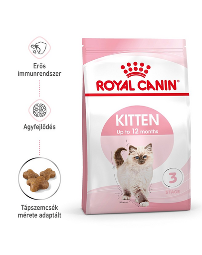 ROYAL CANIN Kitten 3 x 400 g száraztáp 4 és 12 hónapos kor közötti cicáknak