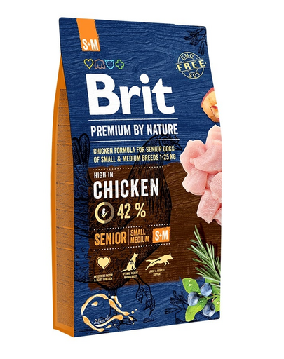 BRIT Premium By Nature Senior Small+Medium 8 kg