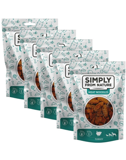 SIMPLY FROM NATURE Meat Noodles Húsgombóc tészta pulykával kutyáknak 5x80 g