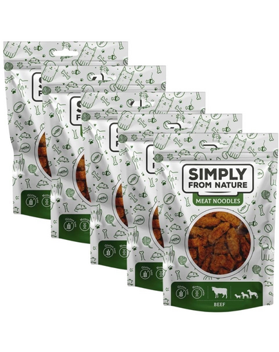 SIMPLY FROM NATURE Meat Noodles Húsgombóc tészta marhahússal kutyáknak 5x80 g