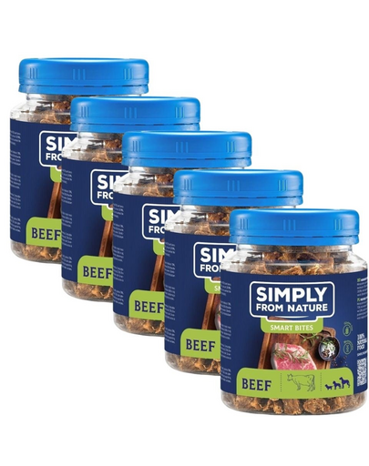 SIMPLY FROM NATURE Smart Bites Marhahús edzők kutyáknak 5x130 g