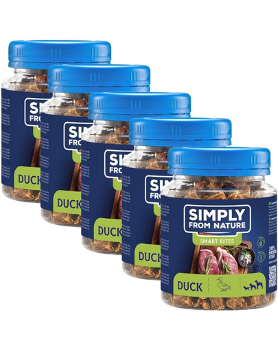 SIMPLY FROM NATURE Smart Bites Kacsa tréner kutyáknak 5x130 g