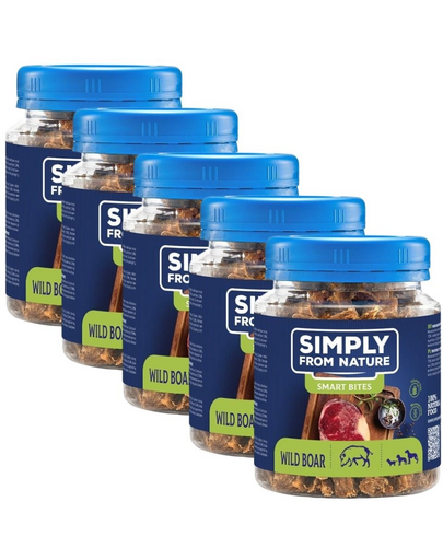 SIMPLY FROM NATURE Smart Bites Vaddisznó edzők kutyáknak 5x130 g