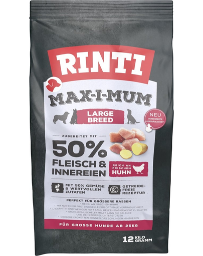 RINTI MAX-I-MUM Large Breed Chicken csirkével nagytestű fajtáknak 12kg
