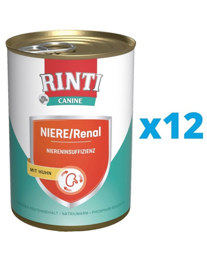 RINTI Canine Niere/Renal Chicken Csirke 12 x 800 g