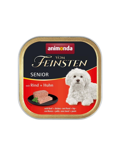 ANIMONDA Vom Feinsten Senior with Beef&Chicken 150 g marhahússal és csirkével idősebb kutyáknak