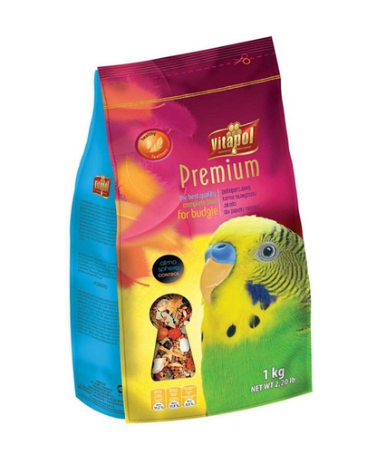 VITAPOL prémium hullámos papagáj 1kg + SMAKERS ajándék