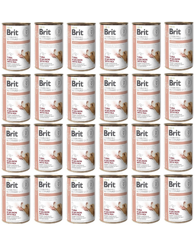 BRIT Veterinary Diet Renal Tuna&Salmon&Pea vesetáp kutyáknak 24x400g
