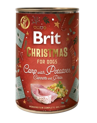 BRIT Mono Protein Christmas Dinner Karácsonyi kutyatáp pontyokkal 400g