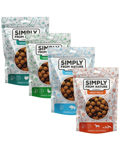 SIMPLY FROM NATURE Meat Balls Vegyes ízek kutyáknak 4x80 g