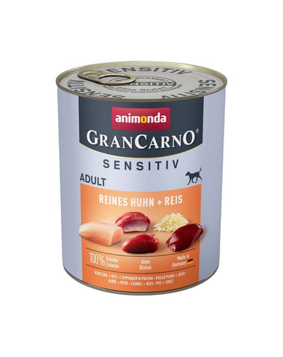 ANIMONDA GranCarno Sensitiv Pure Chicken&Rice 800 g csirke rizzsel érzékeny felnőtt kutyáknak