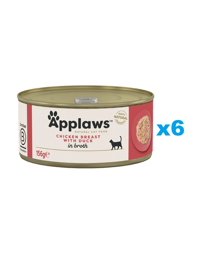 APPLAWS Cat Csirkemell kacsával húslevesben 6x156g