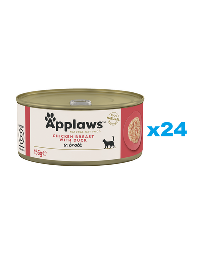 APPLAWS Cat Csirkemell kacsával húslevesben 24x156g