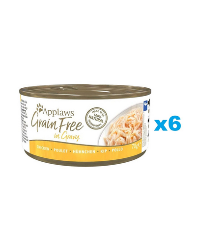 APPLAWS Cat Grain Free Csirkemell mártásban 6x70 g
