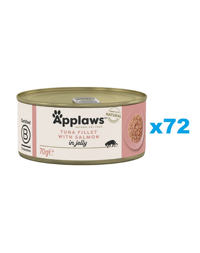 APPLAWS Cat Tonhal és lazac zselében 72x70g