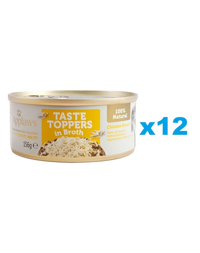 APPLAWS Dog Taste Toppers Csirkemell húslevesben 12x156 g