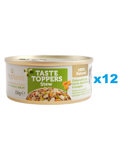 APPLAWS Dog Taste Troppers Pörkölt csirkével, bárányhússal és sárgarépával 12x156 g