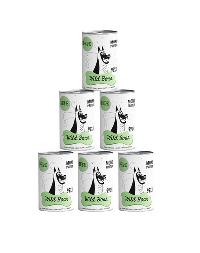 PAKA ZWIERZAKA PEPE Wild Boar 99% Játék 6x400 g