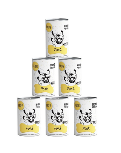 PAKA ZWIERZAKA PEPE Pork 99% Sertéshús 6x400 g