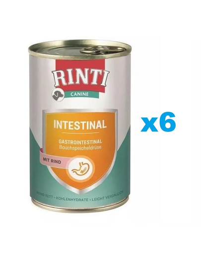 RINTI Canine Intestinal Beef Marhahús 6 x 400 g
