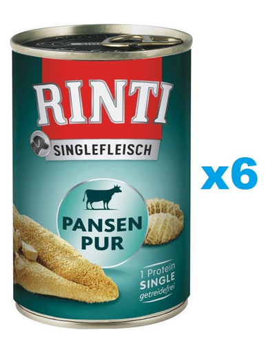 RINTI Singlefleisch Rumen Pure monoprotein bendő 6x800 g