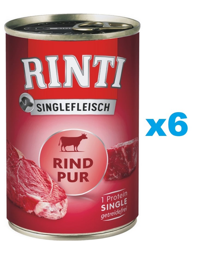 RINTI Singlefleisch Beef Pure 6x400 g monoprotein marhahús
