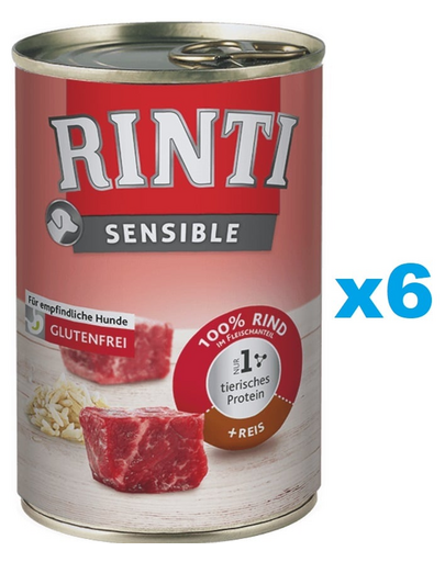 RINTI Sensible Marhahús rizzsel 6x400 g
