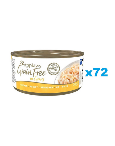 APPLAWS Cat Grain Free Csirkemell mártásban 72x70 g