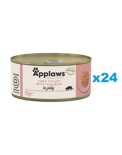 APPLAWS Cat Tonhal és lazac zselében 24x70g