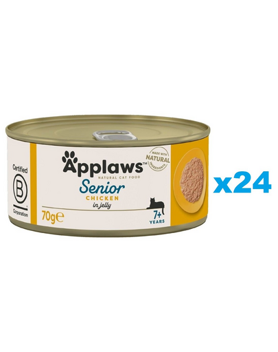 APPLAWS Cat Senior Csirke zselében 24x70 g